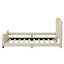 Upholstered Daybed With Classic Stripe Shaped Headboard-883515099