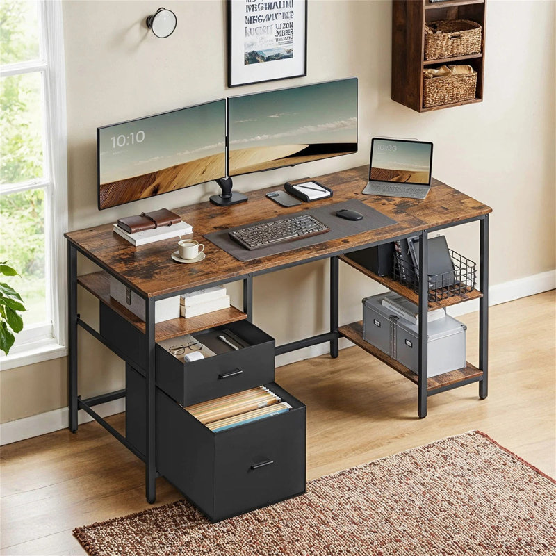 Metal Base Computer Desk