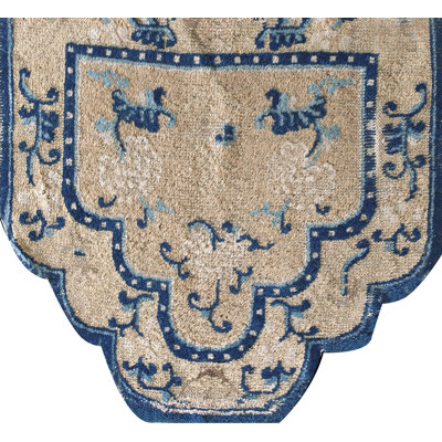 Tapis ivoire et bleu antique Ningxia