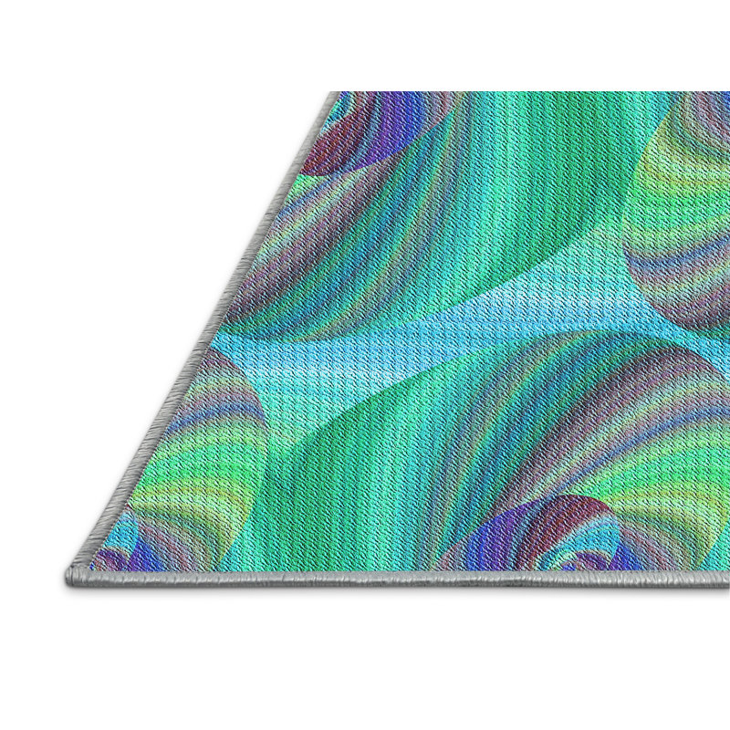 Tapis 100% à motifs lavables à la machine 2989_WSH-PAT3199-LBLU, Rectangle 2 pi x 3 pi