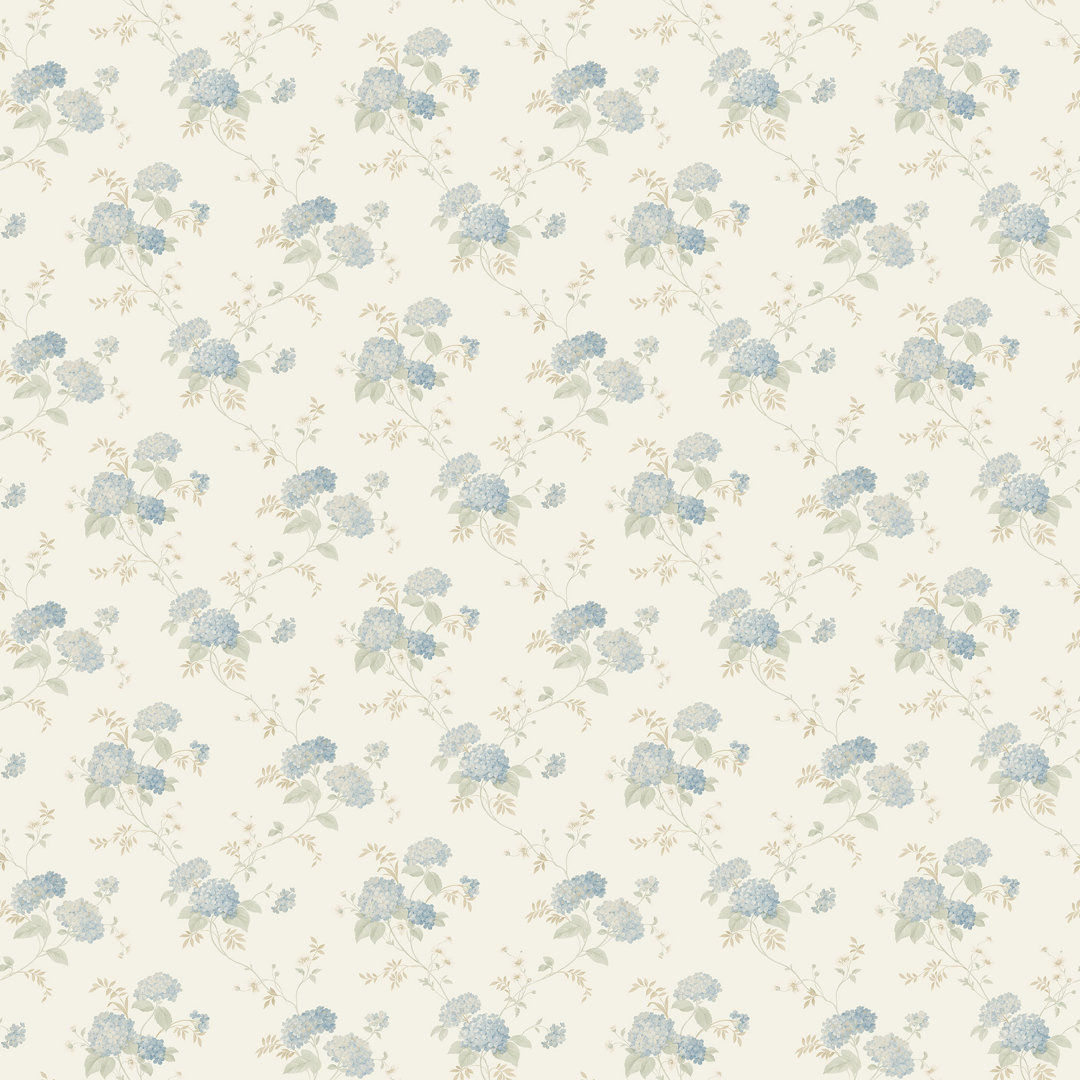 Pretty Prints Mini Hydrangea Trail Wallpaper Roll