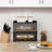 Large Double‑Layer Black Bread Box, Farmhouse Storage Organizer for Kitchen Counter Pantry Cabinet