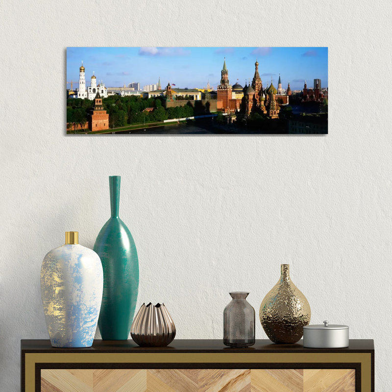 High-Angle View Of Red Square, Moscow, Russian Federation by Panoramic Images - Wrapped Canvas Panoramic Print