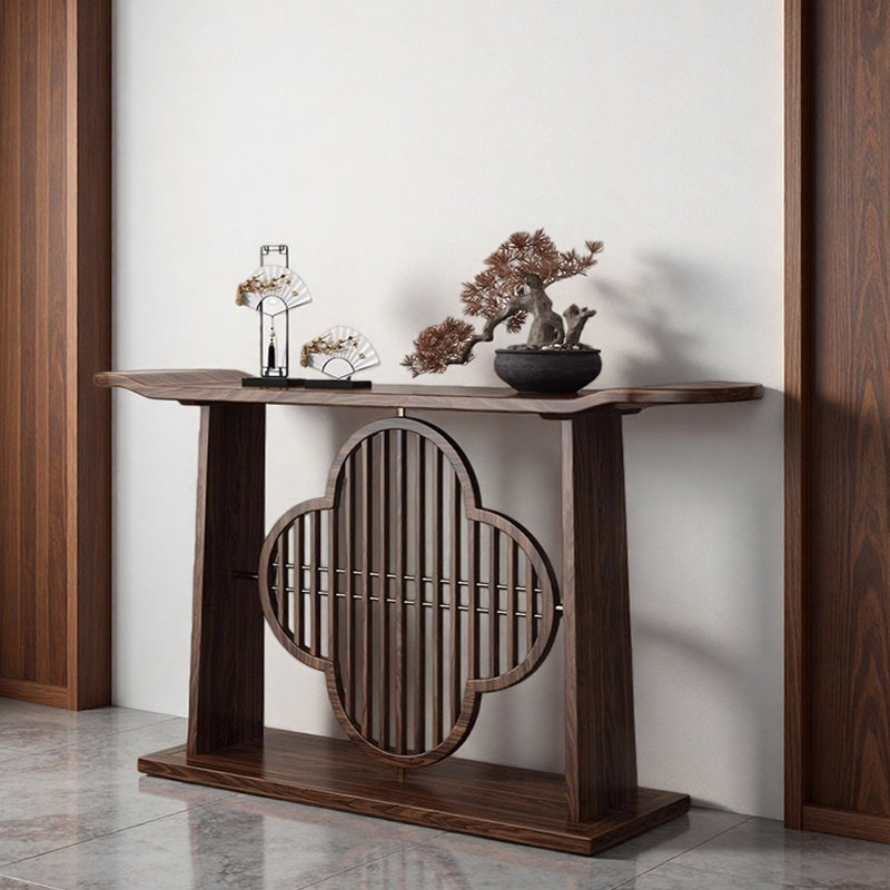 Nouvelle console en bois massif de style chinois, H 33,5 po x l 39,4 po x P 15 po