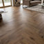Planches de vinyle Blues Herringbone SPC - 29,5 po x 5,9 po - chêne Harpo-127424954