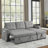 Sleeper Sofa Bed, Reversible Sectional Couch With Storage Chaise And Side Storage Bag