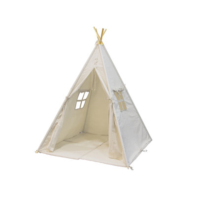 Sunny 120cm W x 120cm D Outdoor Cotton,Spruce Wood Triangular Play Tent