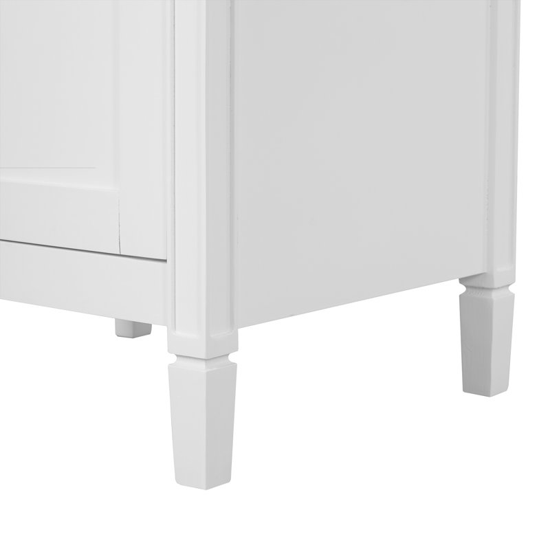 Meuble-lavabo 20 po avec comptoir en céramique, Blanc