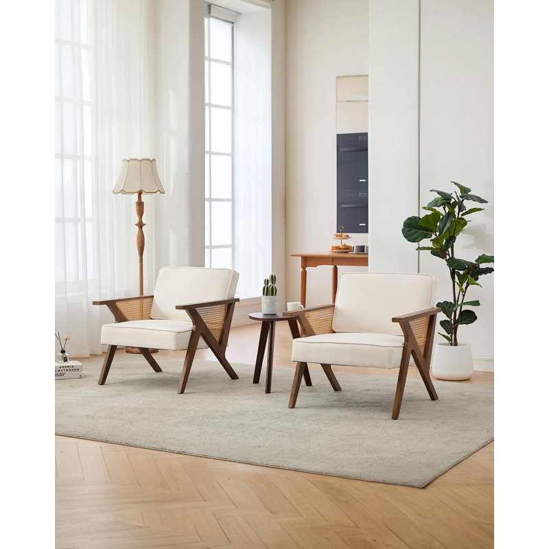 Upholstered Accent Chair, Beige