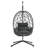 Switte Modern Freestanding Woven Rattan & Fabric Egg Swing Chair with Stand, 400 lb Capacity-1105648973