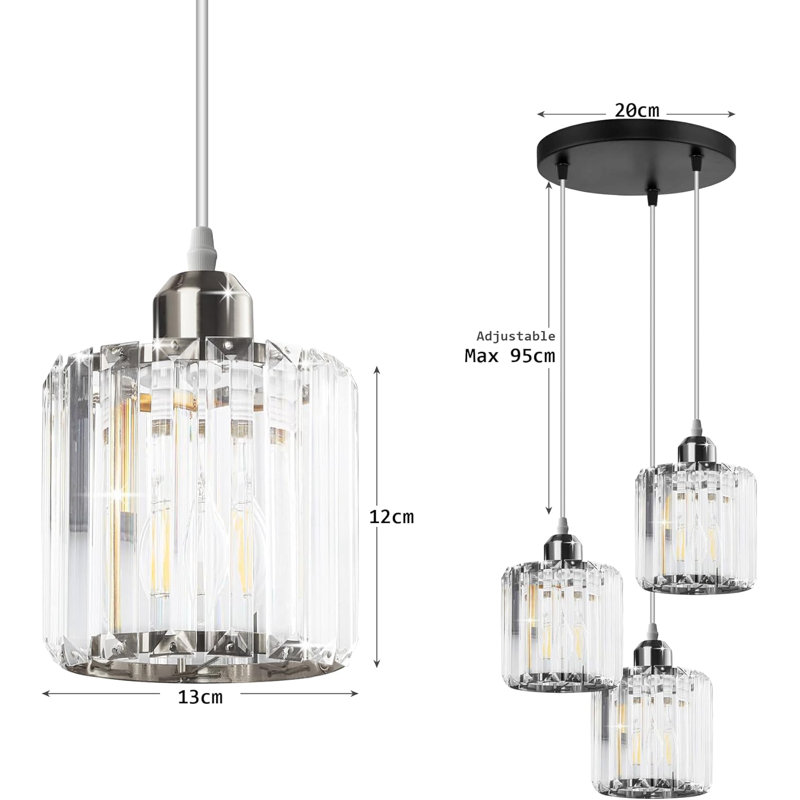 3 - Light Pendant, Chrome
