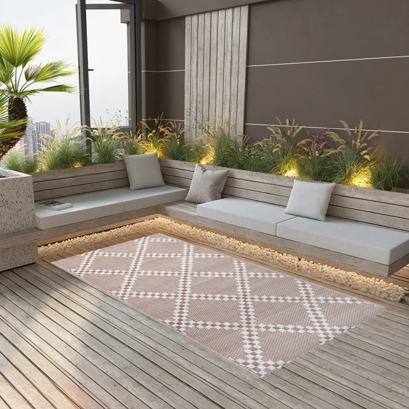 Mcknight Double Layer Jacquard Indoor / Outdoor Area Rug, Rectangle 190 x 290cm