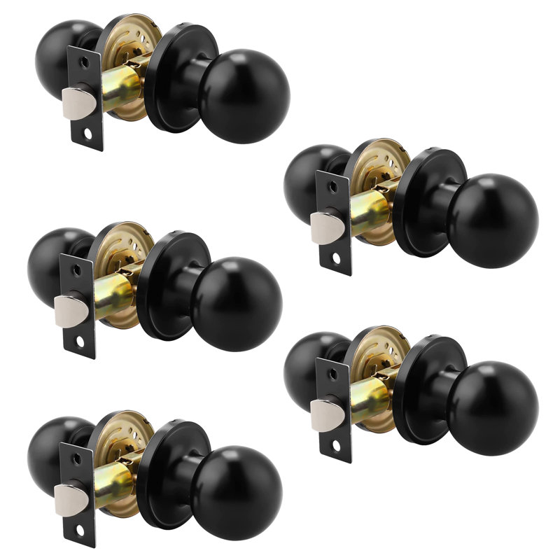 2.1'' Diameter Passage (Hall & Closet) Round Knob, Black