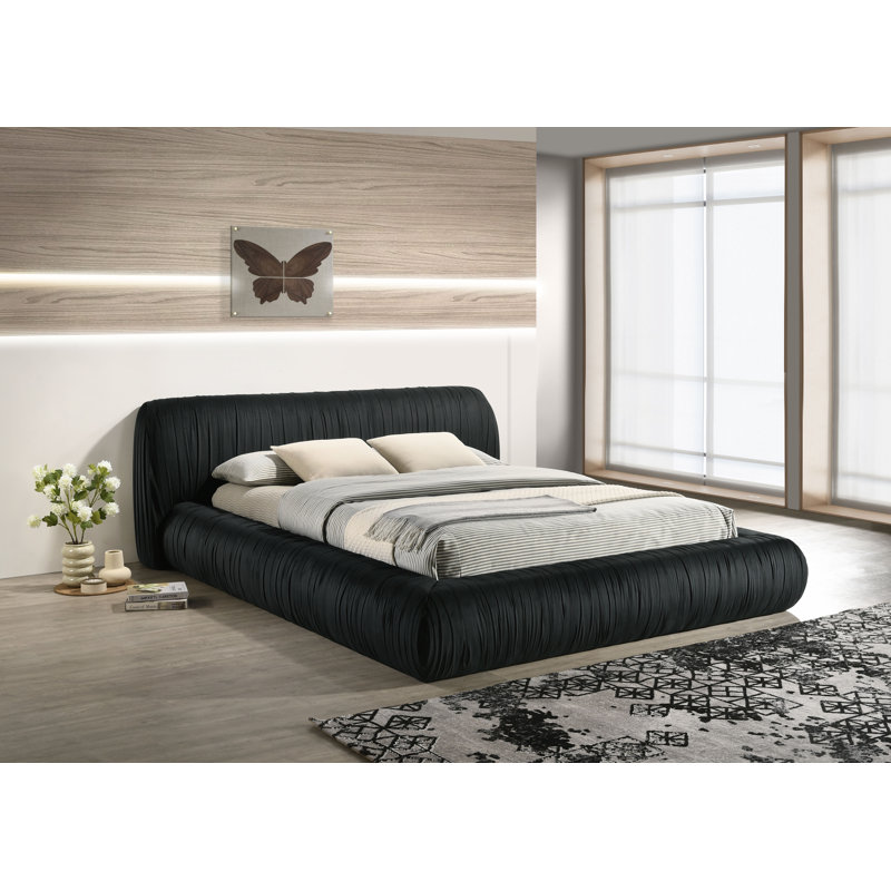 Clenton Platform Bed, Black, Queen