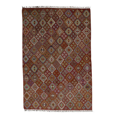 Wool Moroccan Area Rug in Brown