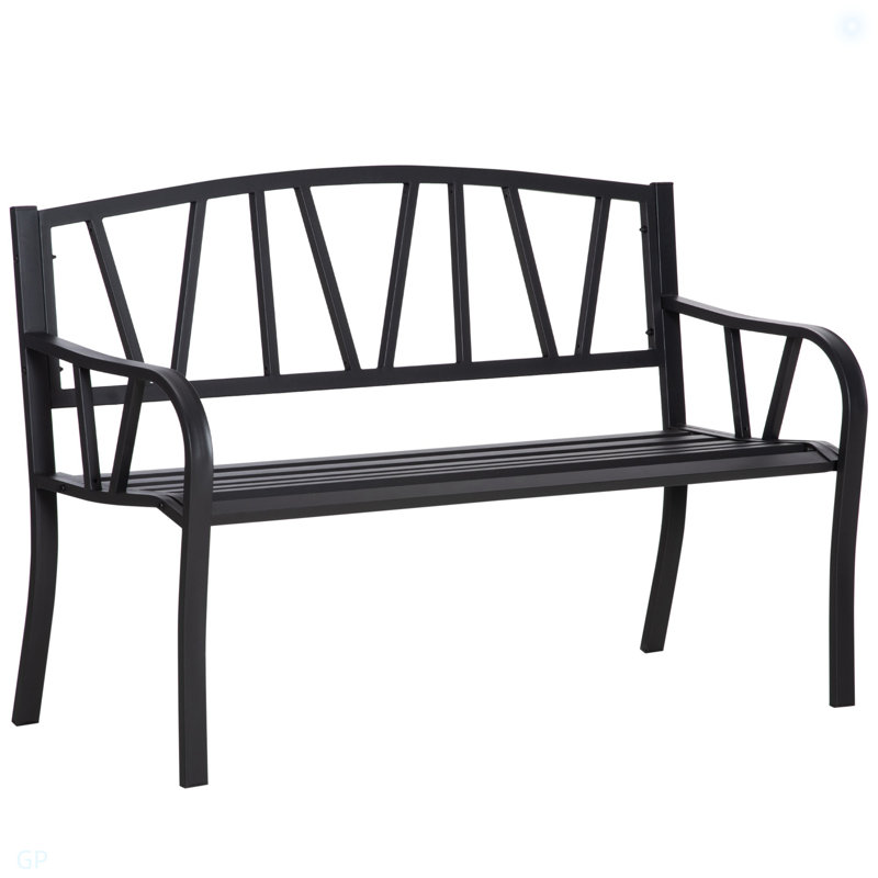 Banc d'extérieur pour 2 personnes, sièges de patio de style parc