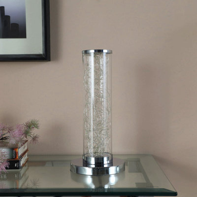 Lampe sur pied à colonnes transparentes 13 pouces Minari