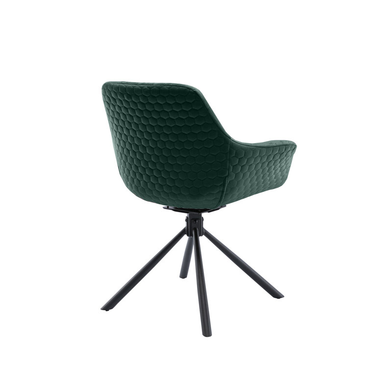 Aiden Upholstered Swivel Armchair, Fir Green