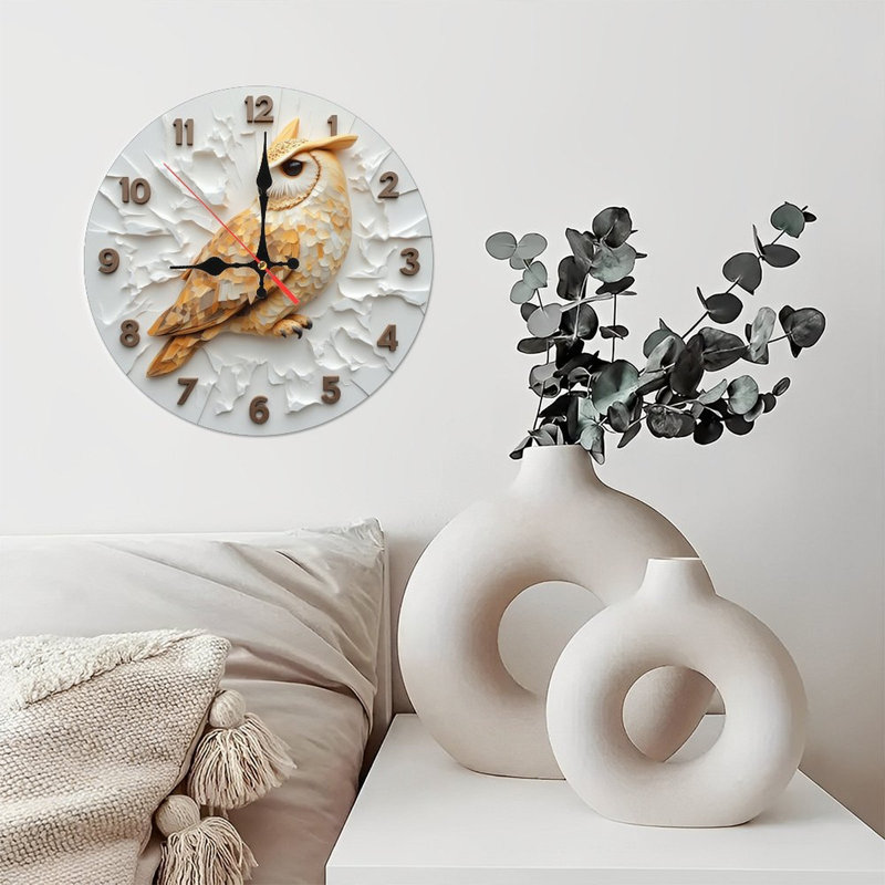 Horloge décorative chouette