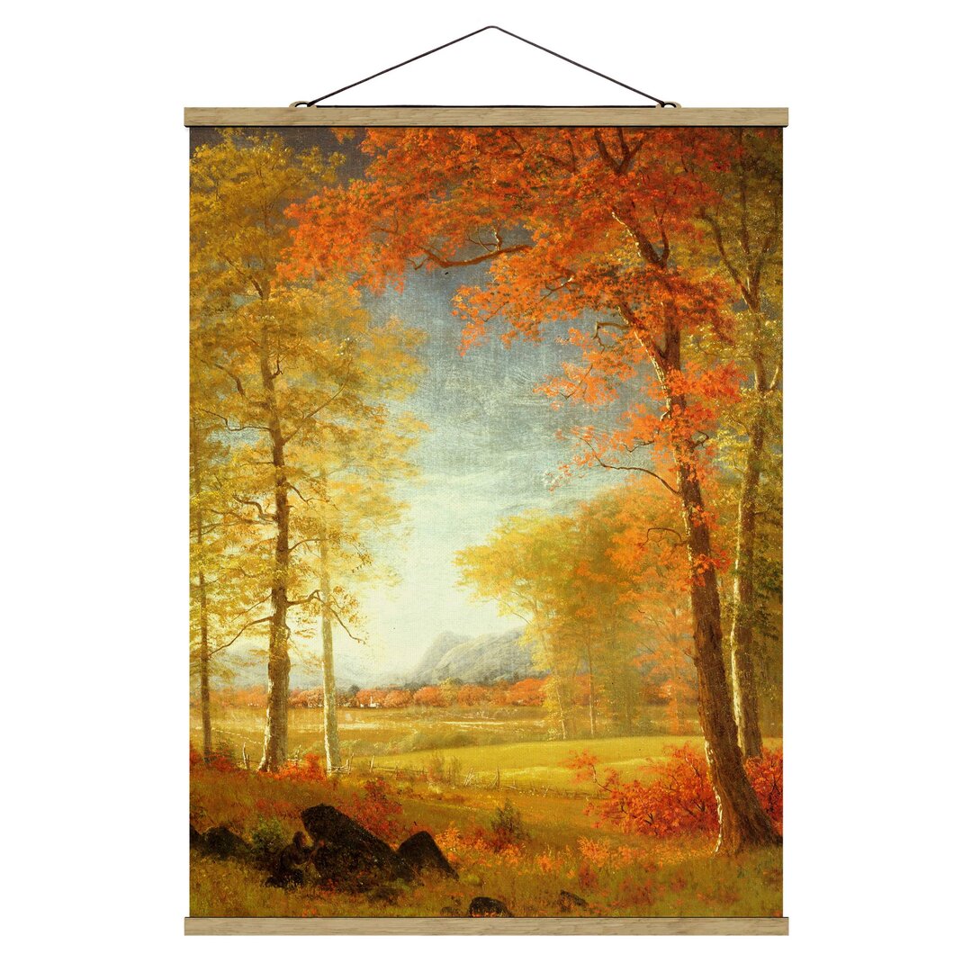 Stoffbild Autumn in Oneida County, New York von Albert Bierstadt