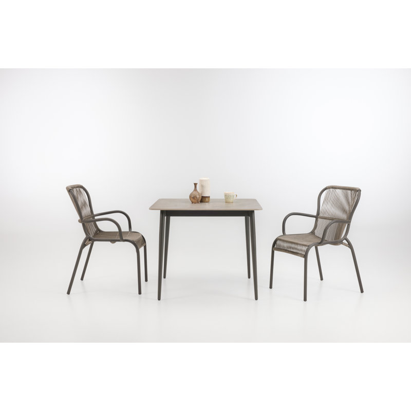 Loop Outdoor Dining Armchair, Gray