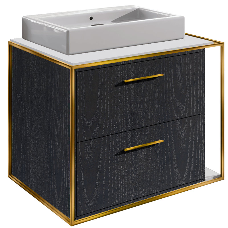 Aquagrande 18.5'' L Bathroom Sink, 0 Hole