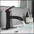 Sink Faucet With Deck Plate Waterfall Black With Pop Up Drain And Supply Lines Bathroom Faucets For Sink 1 Hole One Handle Faucets Vanity Bath Mixer Tap-119318106