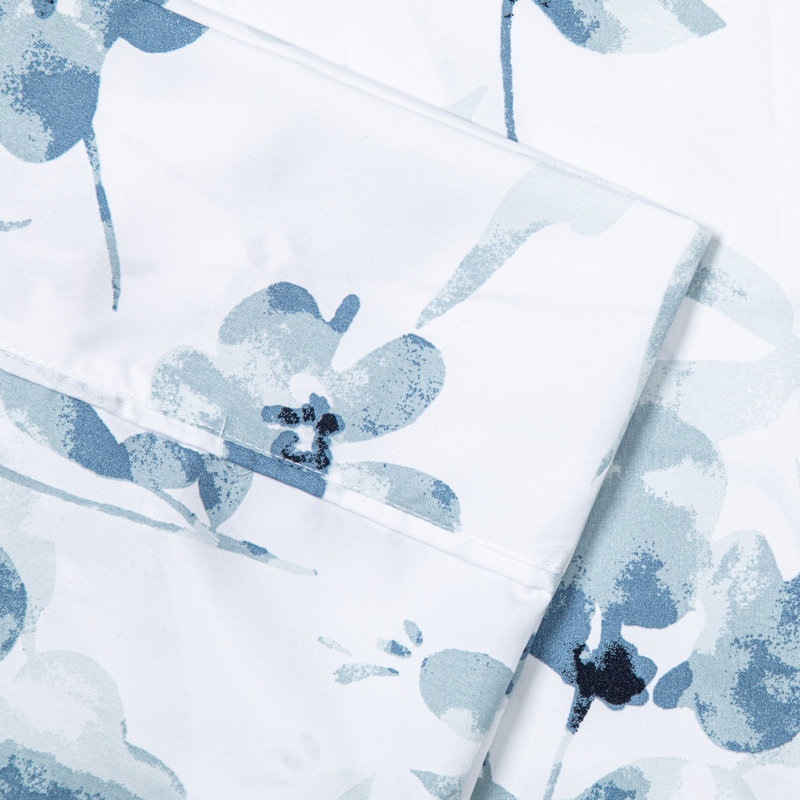 100% Polyester Floral Sheet Set, Twin Sheet Set + Fitted Sheet + 1 Pillowcase