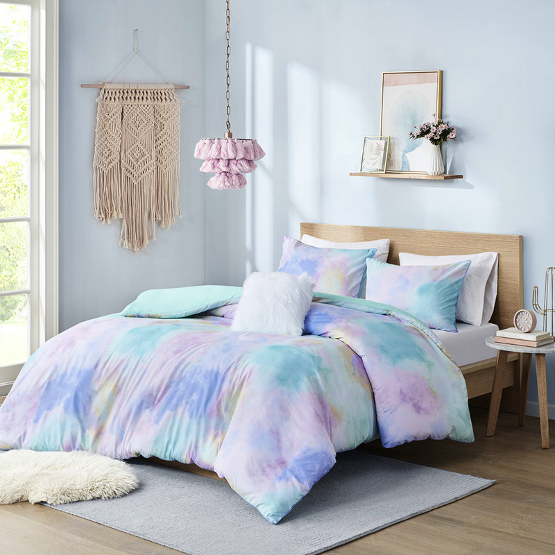 Housse de couette Watercolor Tie Dye pour lit simple / simple TG