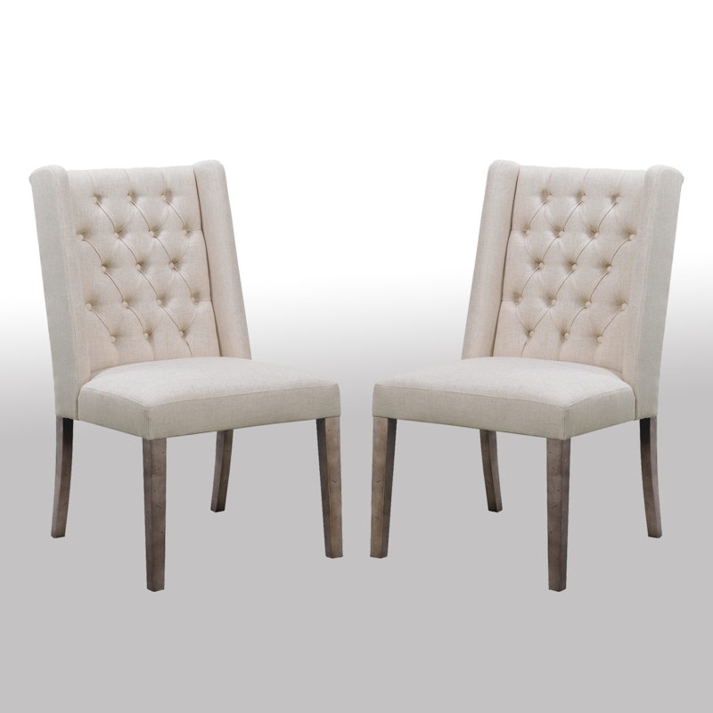Inverness 19.5'' H Tufted Linen Upholstered Dining Chair