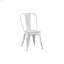 Chaises de salle à manger industrielles en métal ultrabrillant à hauteur d'assise de 18 pouces à l'intérieur et à l'extérieur, surface légère facile à nettoyer, assemblage facile, conception moderne et durable-817126570