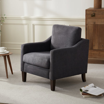 Armchair With Solid Wood Legs