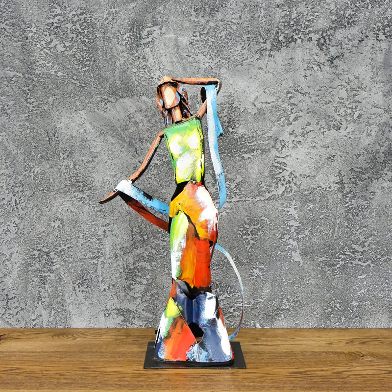 Kya Figurines & Sculptures, Yellow/Blue/Red