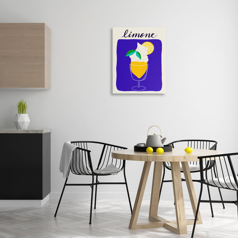 «Limone Citrus Dessert», art mural sur toile par Catalina Aguirre, H 30 po x l 24 po