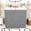 Callahand Stylish Wood Freestanding Single Bathroom Vanity with Sink Top, Soft-Close Doors and Storage-1213745540