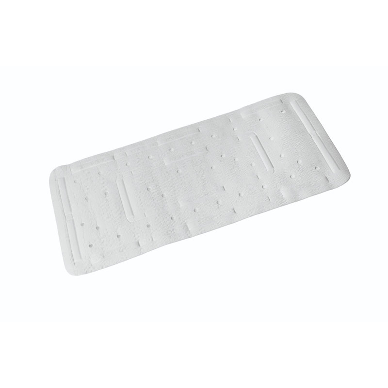 Non-Slip Bath Mat, Single - 80cm L x 36cm W, White