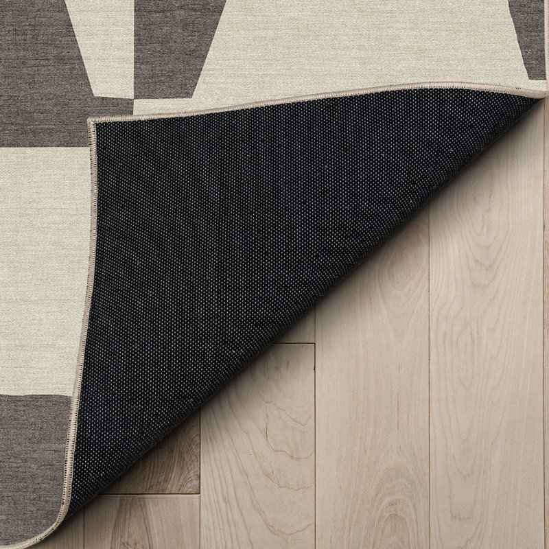 Tapis tissé à plat brun Kehr Canyon - facile à nettoyer et durable, Rectangle 9 pi 10 po x 7 pi 10 po