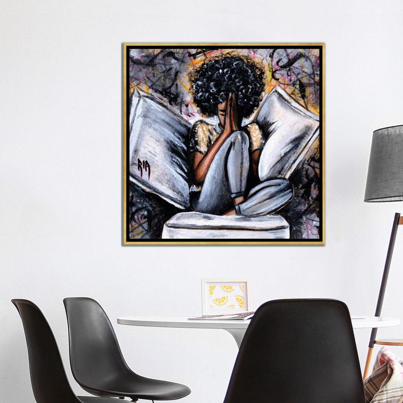 «All I Have ...» par l'artiste Ria - reproduction, H 12 po x l 12 po, Reproduction encadrée sans passe-partout, Doré