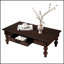 Table basse rectangulaire en bois avec rangement, pieds en forme de gourde de style rétro, assemblage facile sans outils pour le salon-947935684