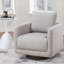 Fauteuil d'appoint pivotant en tissu Boucle-207165184