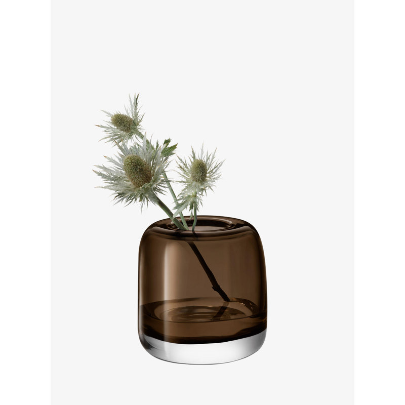 Melt Handmade Glass Table Vase, Mushroom Brown