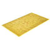 Overdyed Hand-Knotted Wool Modern-Contemporary Yellow Area Rug 3' 2" x 5' 5"