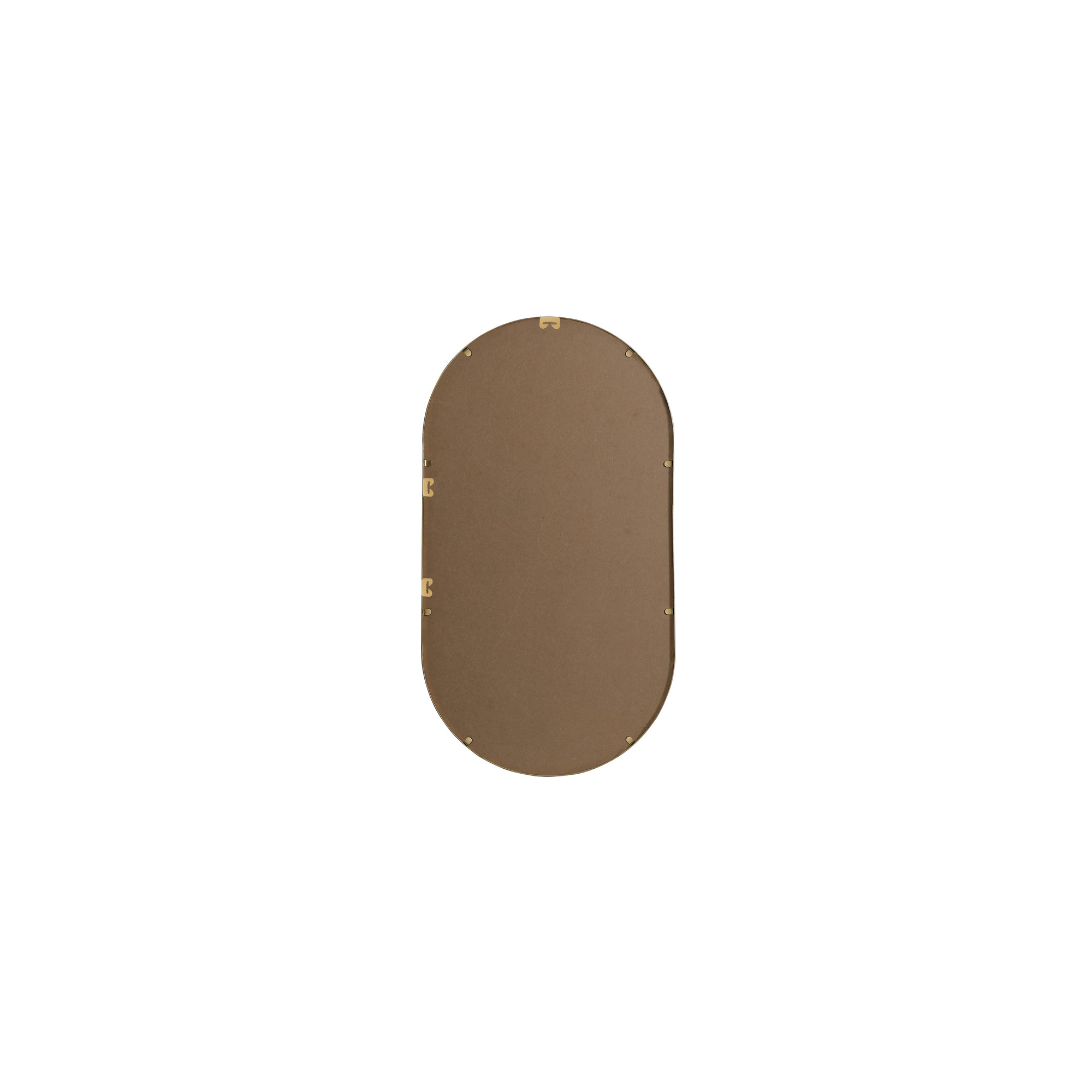 Sabine Metal Pill Wall Mirror, 36" x 20", Brass