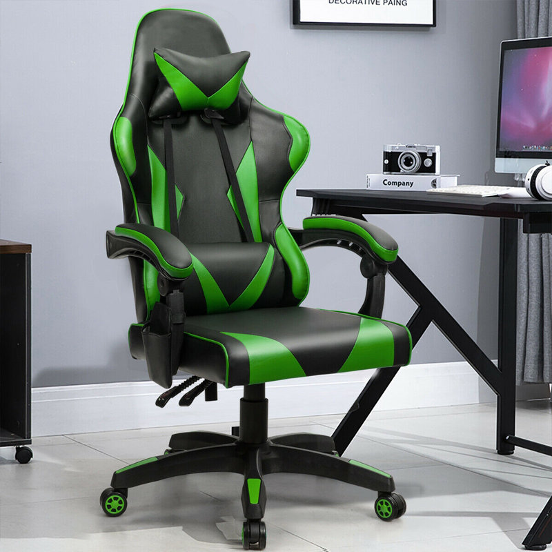Fauteuil de jeu PC et de course, Black/Green