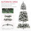 Arbre de Noël artificiel pré-éclairé 6,5 pi avec 350 lumières claires et 1107 pointes, arbre de Noël enneigé avec base en métal, arbre de Noël à charnières pour le bureau à domicile, vert