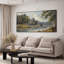 Grand paysage classique, scène de rivière sereine, forêt, chambre à coucher, grand art mural encadré, décoration intérieure (assemblage requis)-107133627