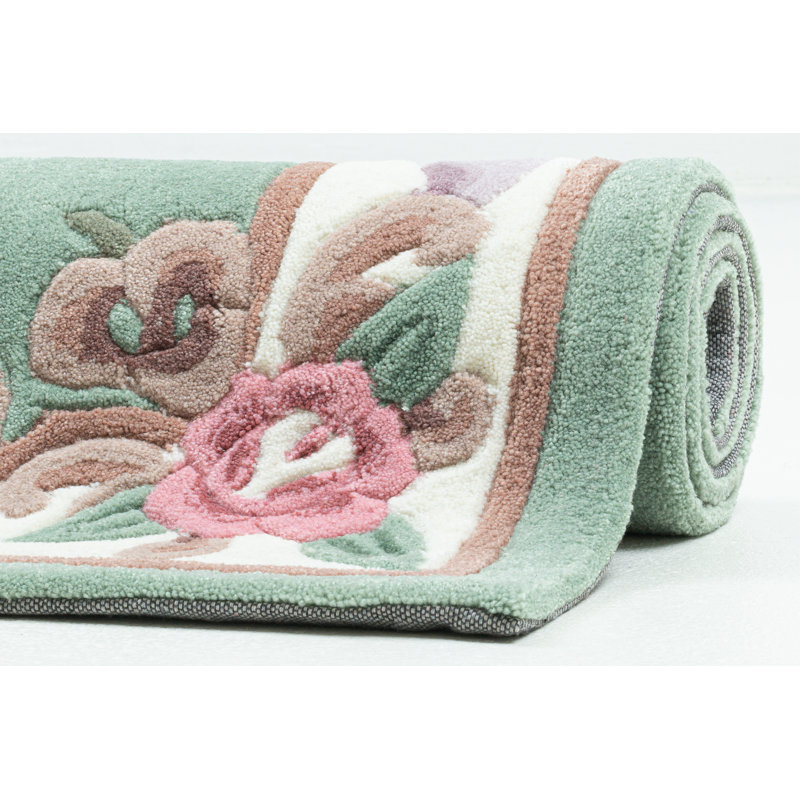 Ming Hand Tufted Green Rug, Runner 70 x 600cm