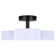 Gid 21.13 In. 3 Light Integrated LED Black Modern Semi Flush