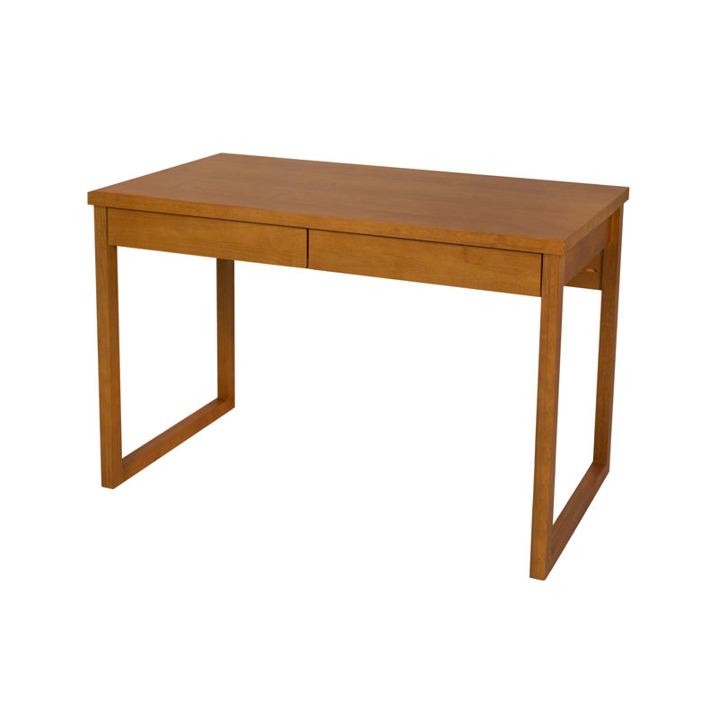 Jess Solid Wood Writing Desk, 74.5cm H x 120cm W x 57cm D, Oak