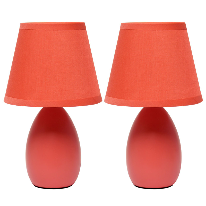 Arzan Ceramic Table Lamp, Orange